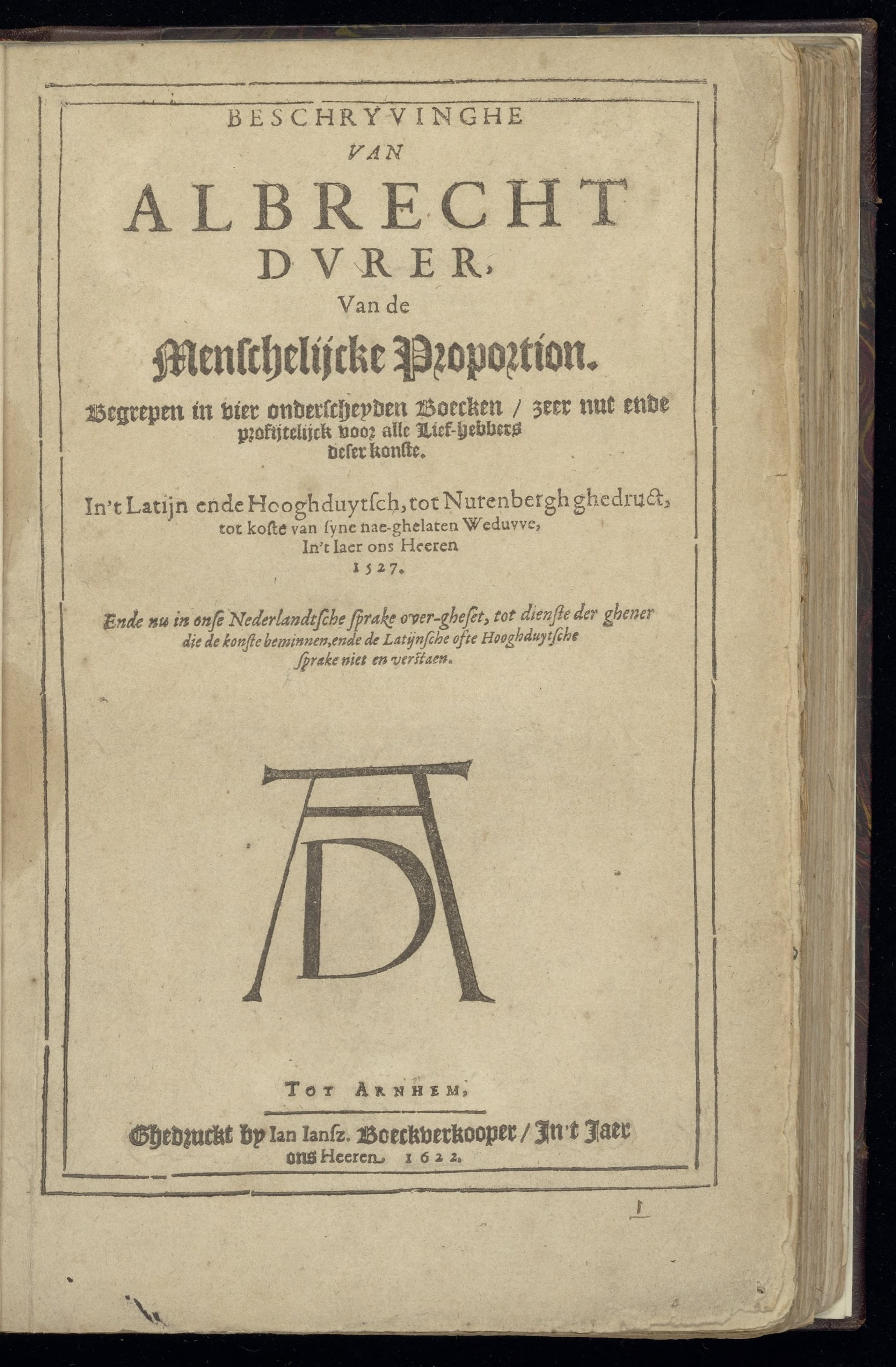 Beschryvinghe van Albrecht Durer, van de menschelijcke Proportion
