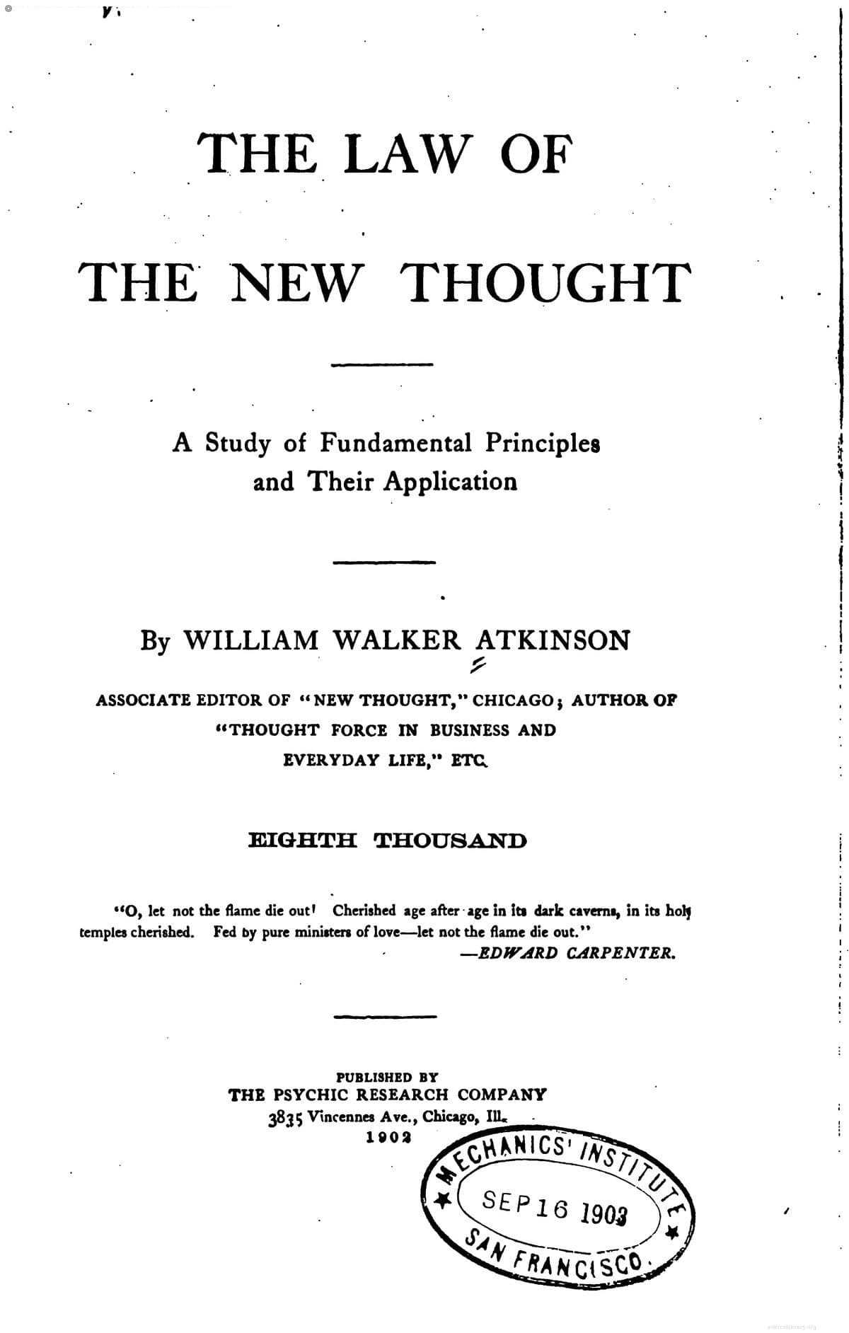 The Law of the New Thought