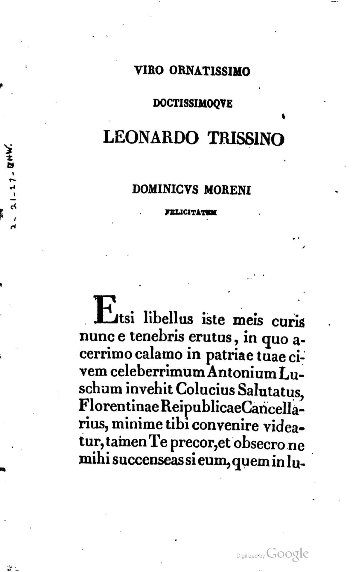 Invective against Antonio Loschi