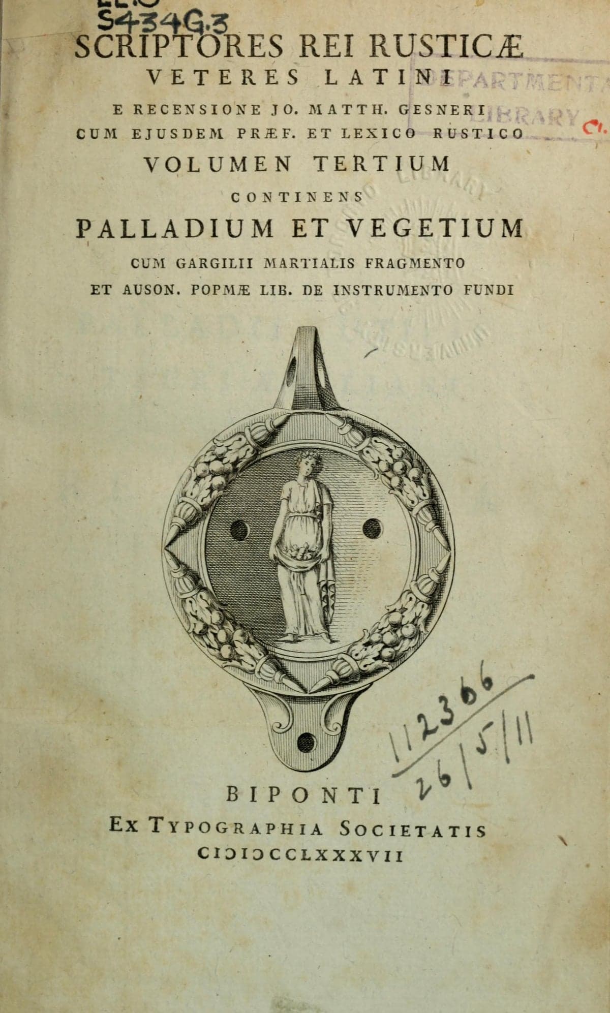 Ancient Latin Writers on Agriculture, Vol. III: Palladius