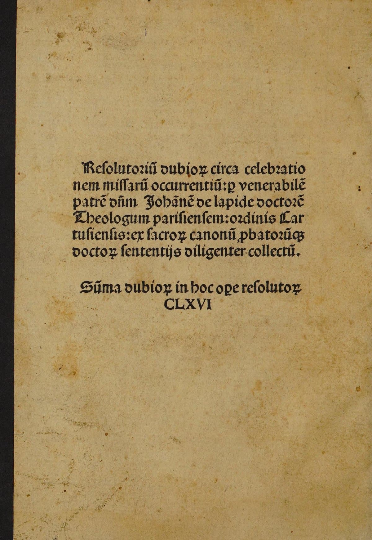 The Resolver of Doubts