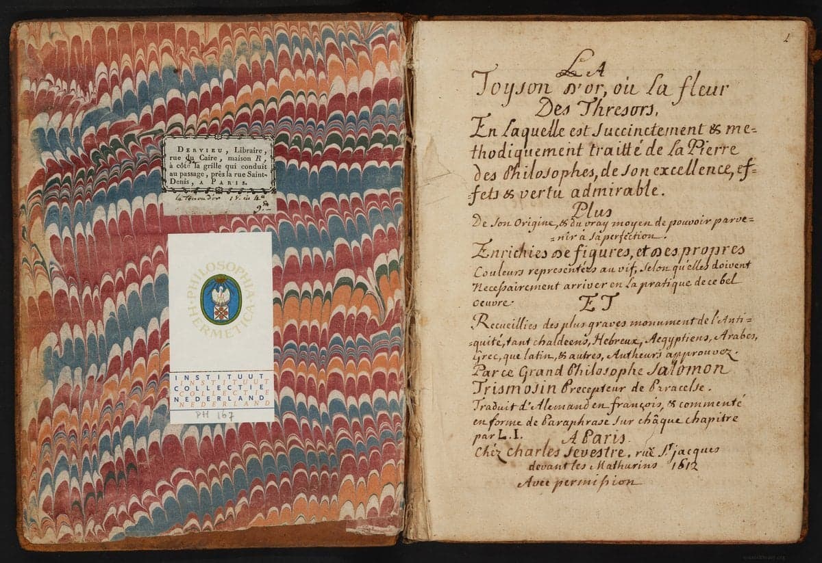 Golden Fleece — Trismosin (Splendor Solis Author), 18th-Century MS