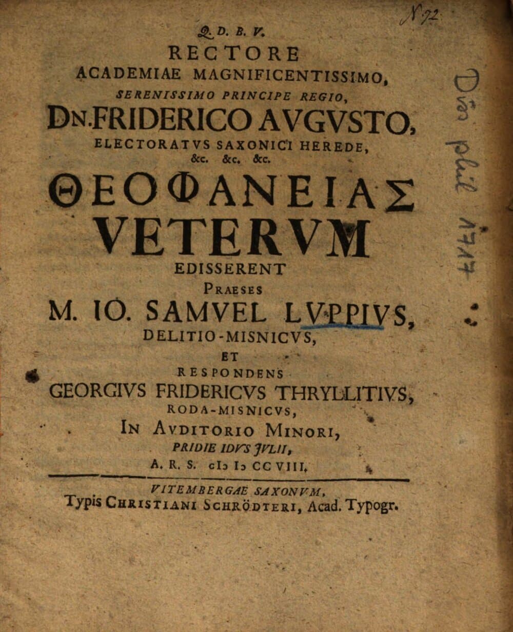 Theophany of the Ancients