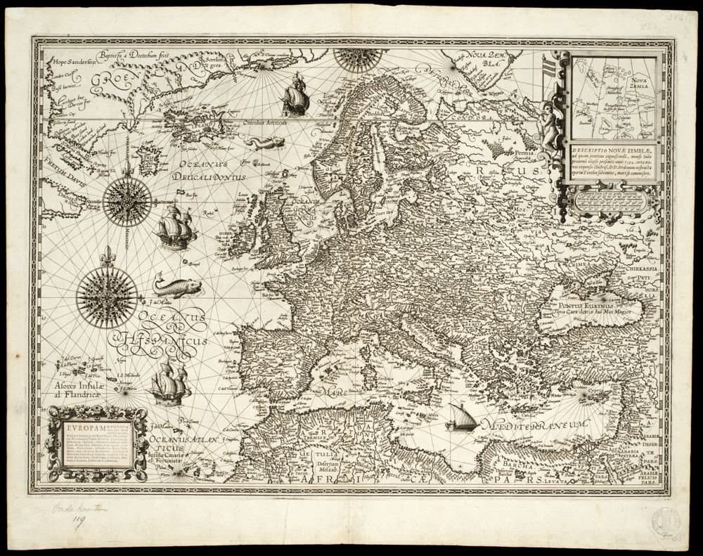 
              Europam ab Asia & Africa segregant Mare mediterraneum, Euxinus Pontus (nunc Mare Majus) Palus Meotides, F...
        