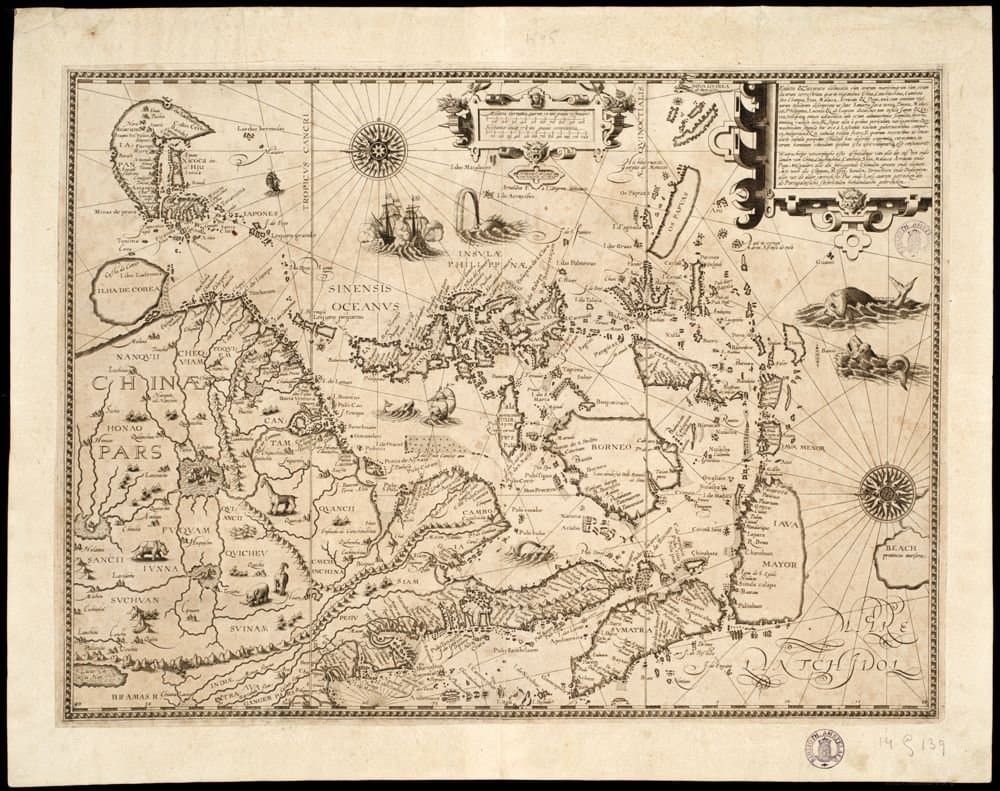 
              Exacta & accurate delineatio cùm orarum maritimarum tùm etiam locorum terrestrium quae in regionibus Ch...
        