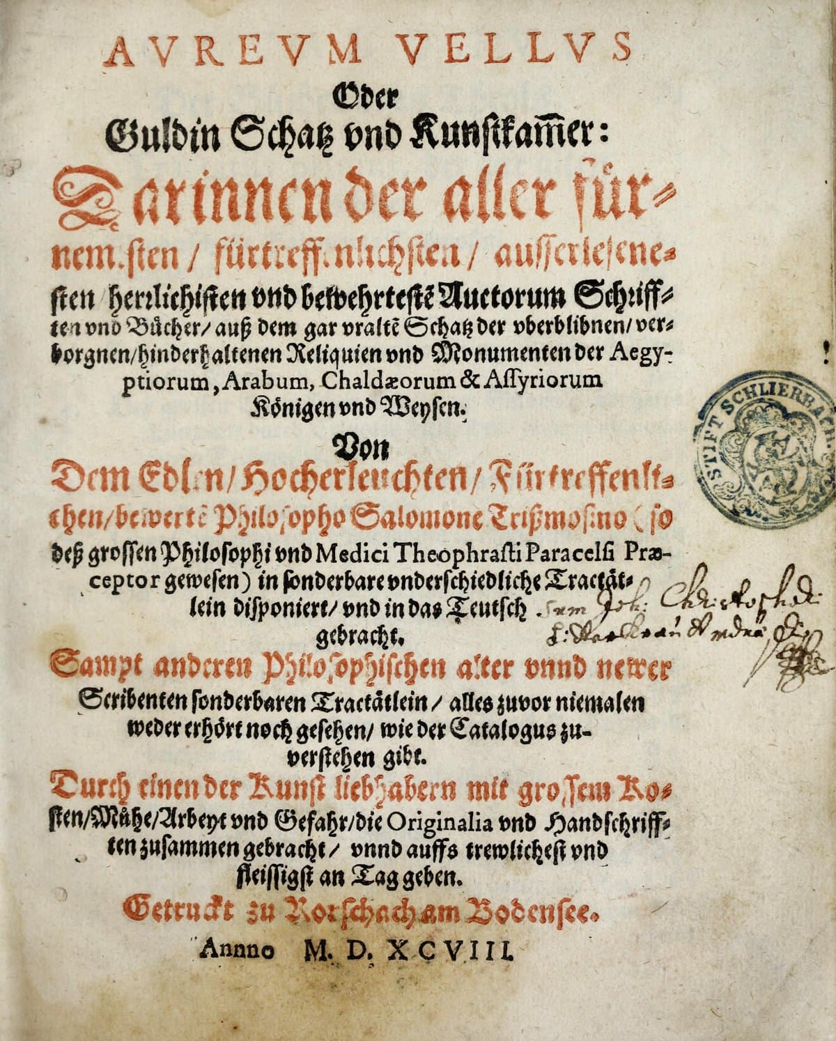 Aureum Vellus (Splendor Solis — Golden Fleece)