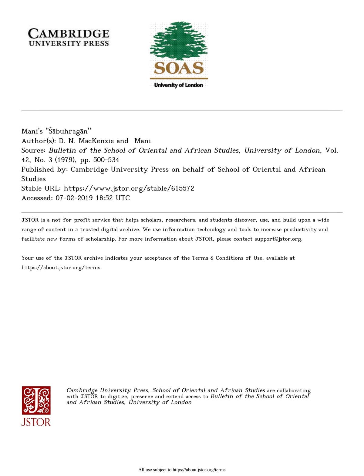 Mani's Šābuhragān