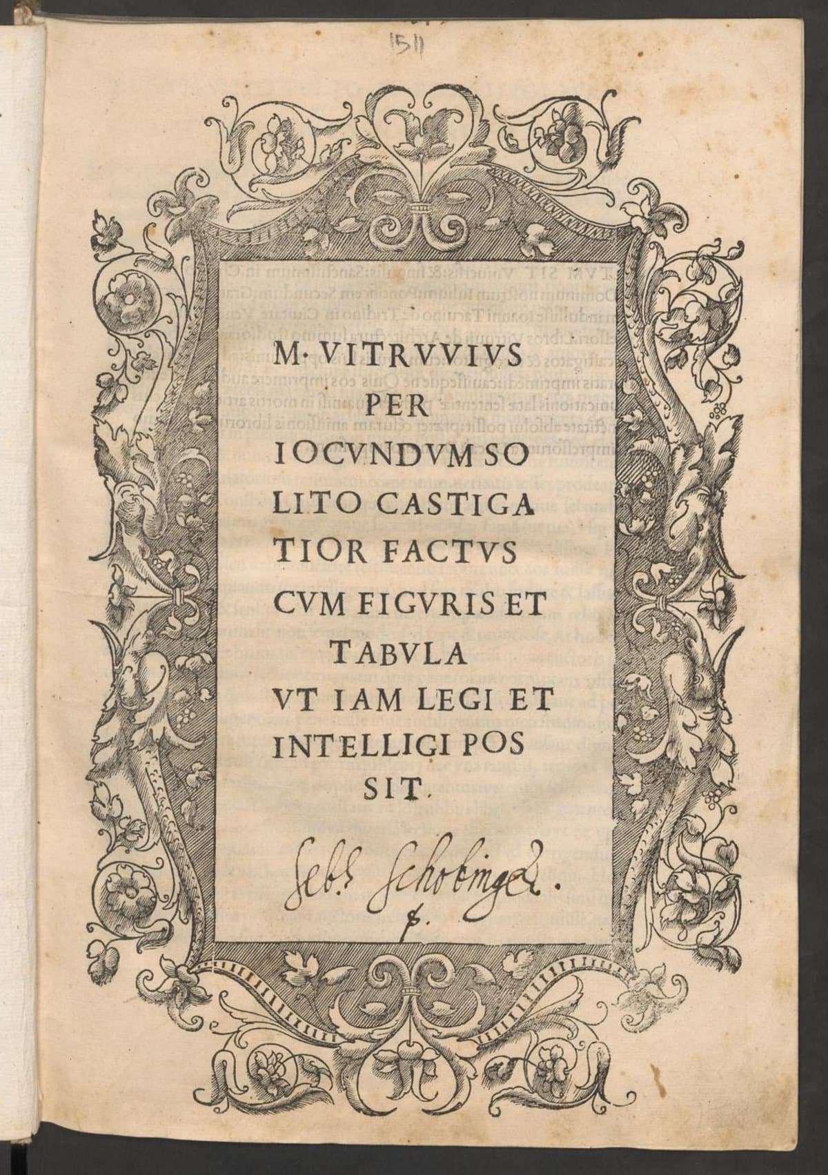 M. Vitruvius per Iocundum solito castigatior factus cum figuris et tabula ut iam legi et intelligi possit