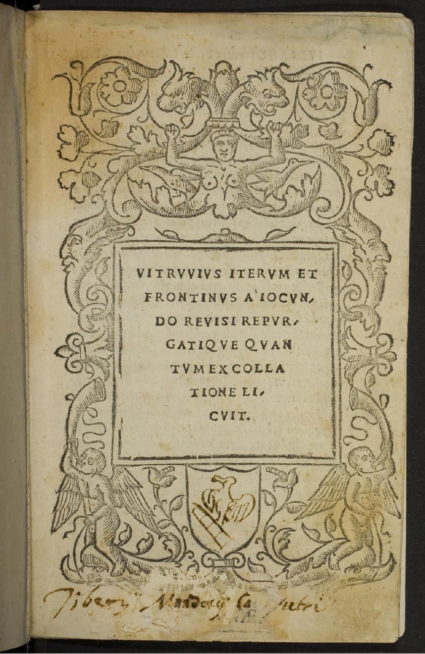 Vitruvius iterum et Frontinus à Iocundo revisi repurgatique quantum ex collatione licuit