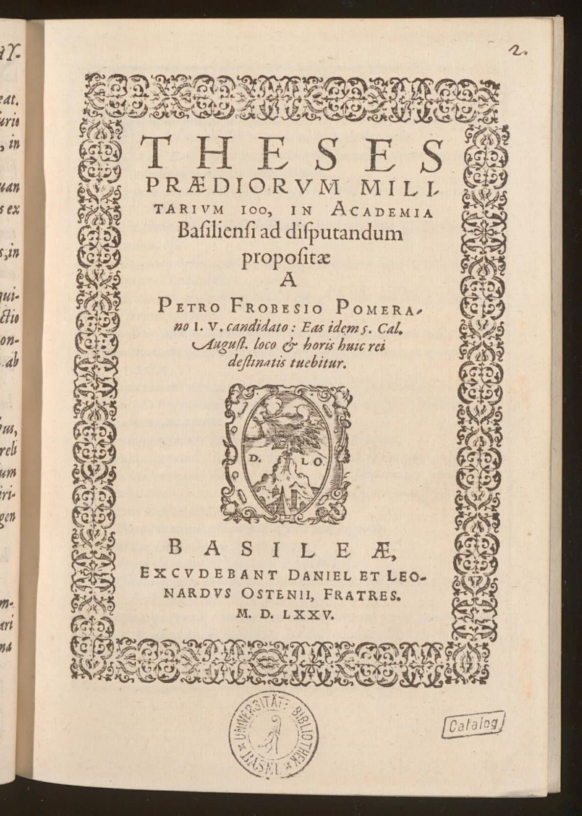 Theses praediorum militarium 100