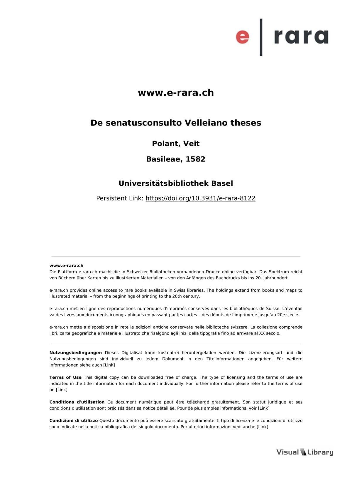 De senatusconsulto Velleiano theses