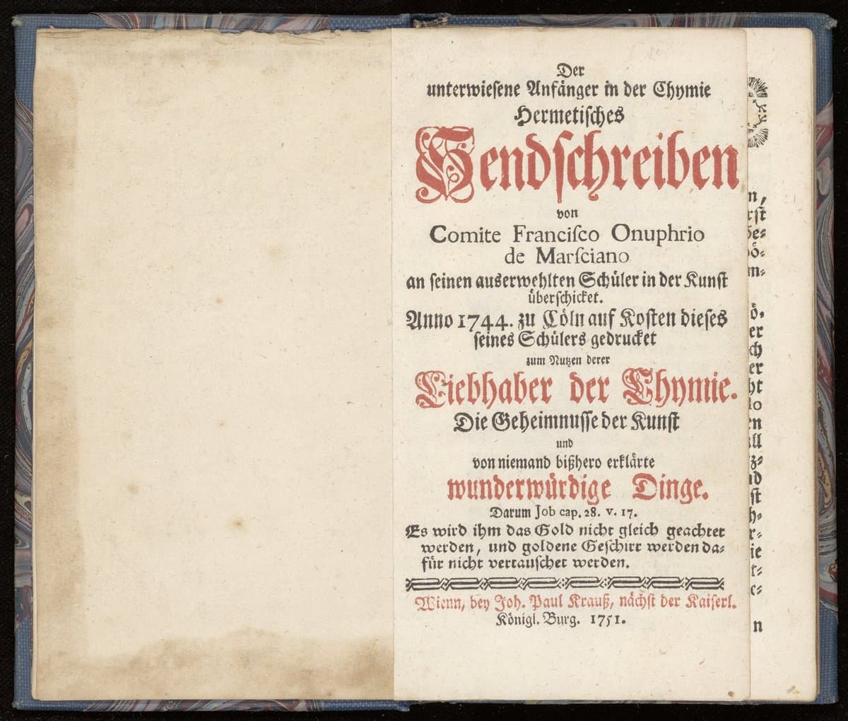 The Instructed Beginner in Chemistry: A Hermetic Epistle