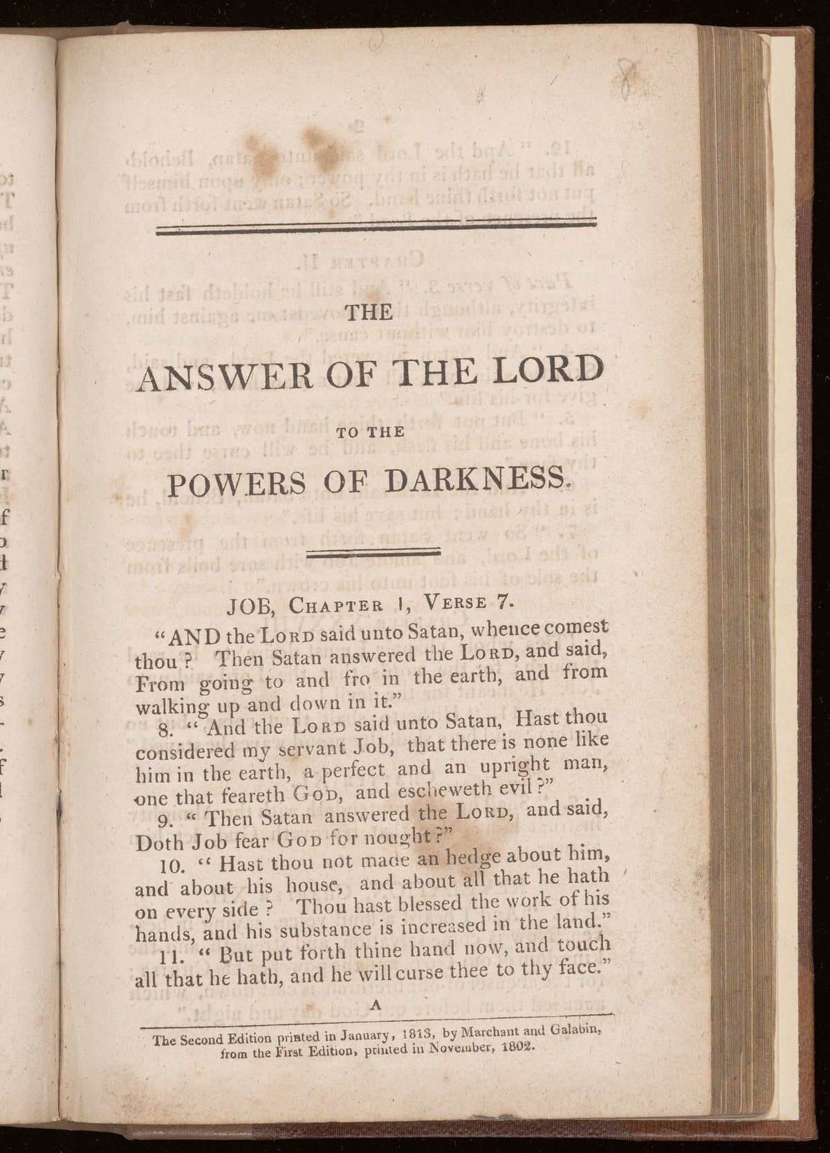 The answer of the Lord