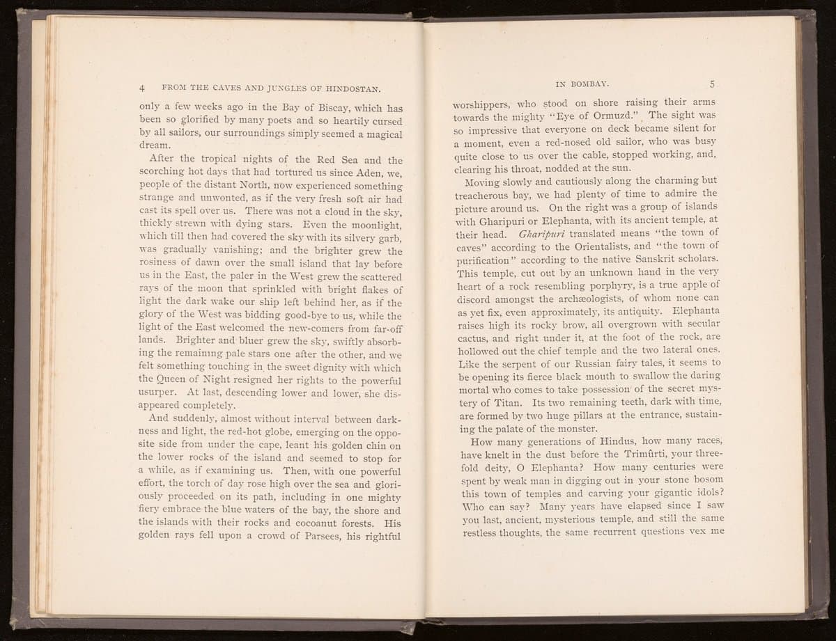 From the caves and jungles of Hindostan