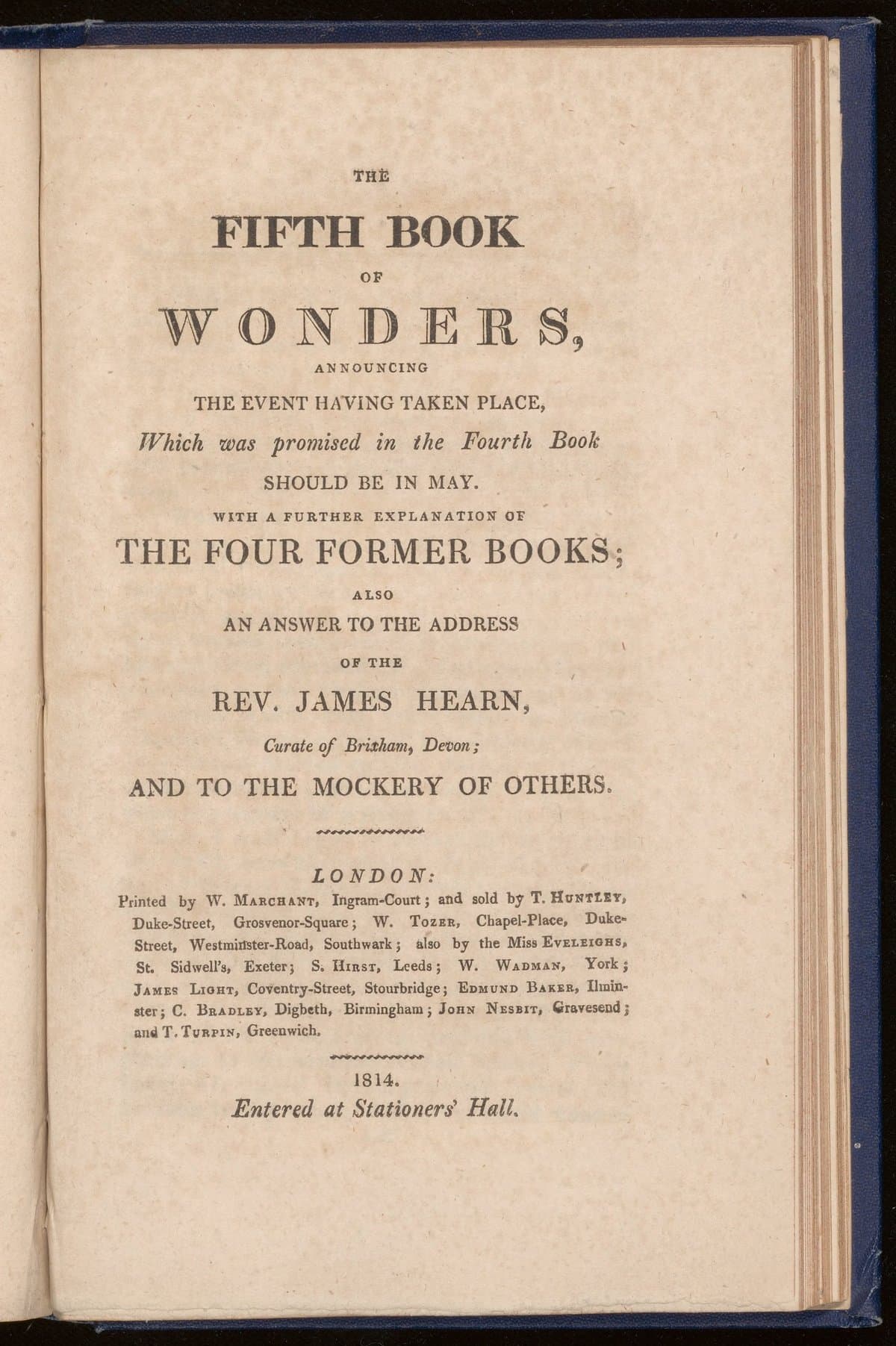 The fifth book of wonders