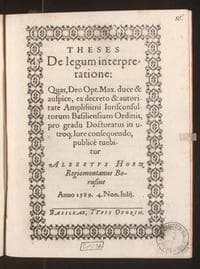 Theses De legum interpretatione