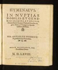 Hymenaeus, in nuptias nobilis, et generosi domini, et sponsi domini Ioannis Iacobi à Madijs &amp; honestae virginis Annae à Wyngarten, sponsae eiusdem castissimae
