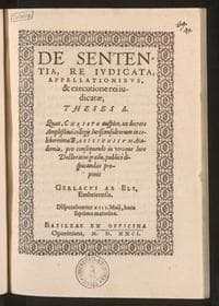 De sententia, re iudicata, appellationibus, &amp; executione rei iudicatae, Theses L