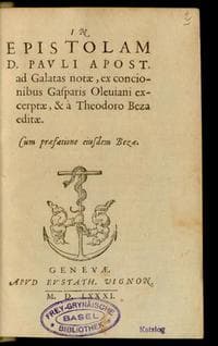 In Epistolam D. Pauli Apostoli ad Galatas notae