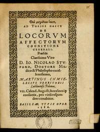 Theou megaloio hekēti, Ad theses hasce de locorum affectorum cognitione generali