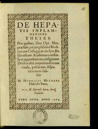 De hepatis inflammatione theses