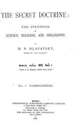 The Secret Doctrine Vol. I