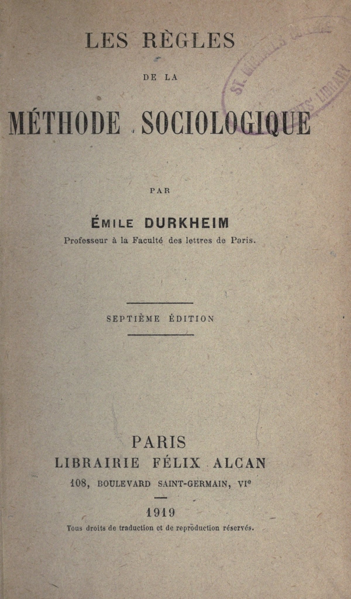 The Rules of Sociological Method