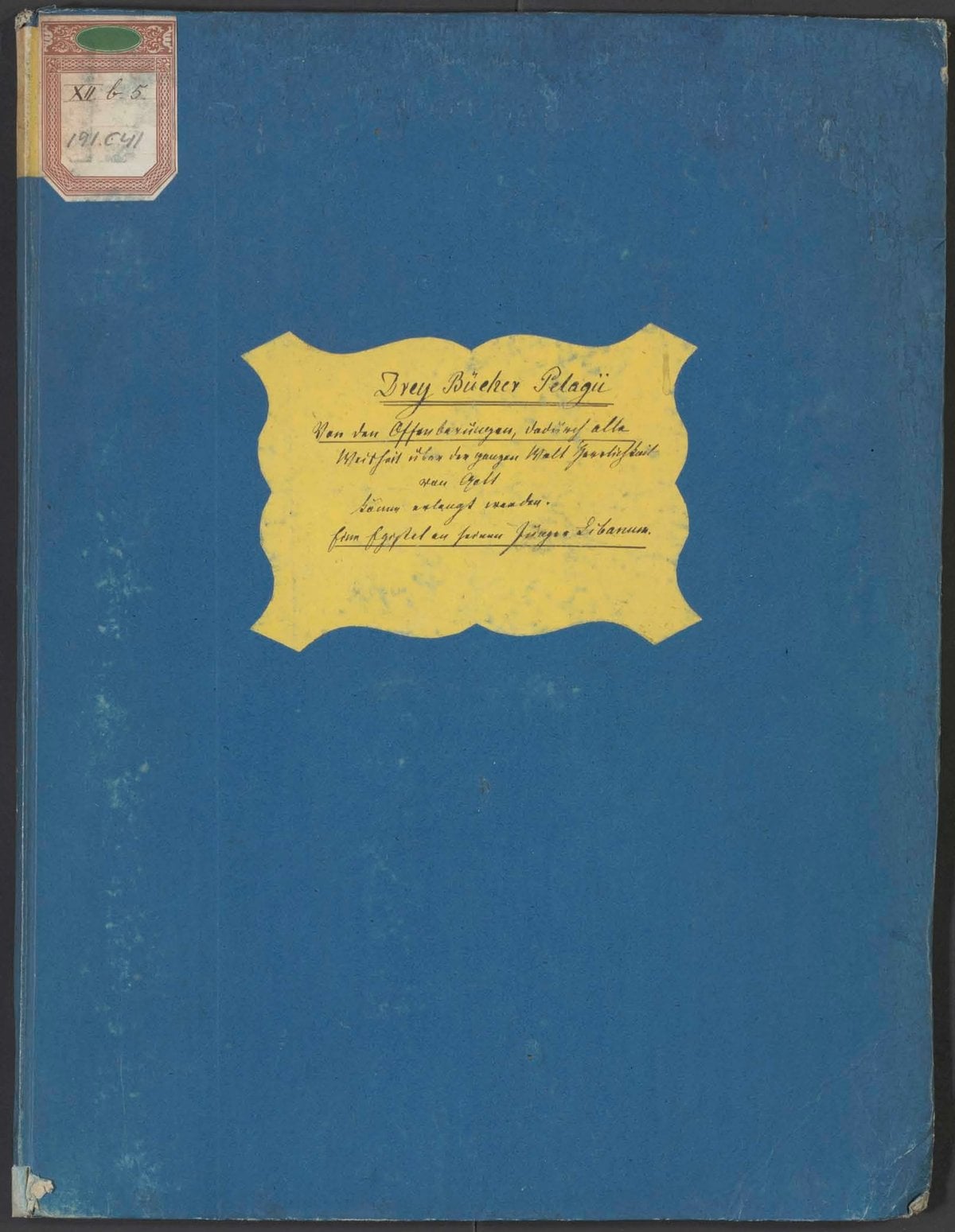 Three Books of Pelagh on Revelations and Secret Revelations in Sleep