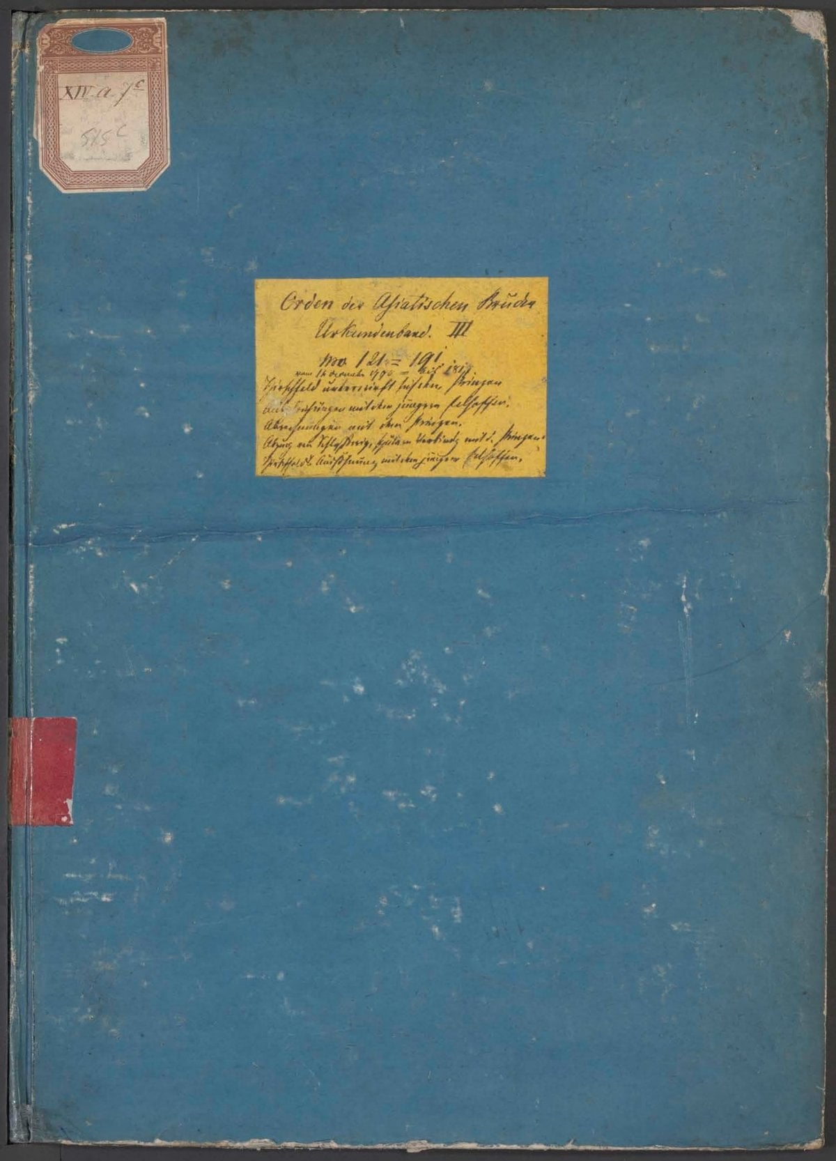 Order of the Asiatic Brothers: Volume of Documents III