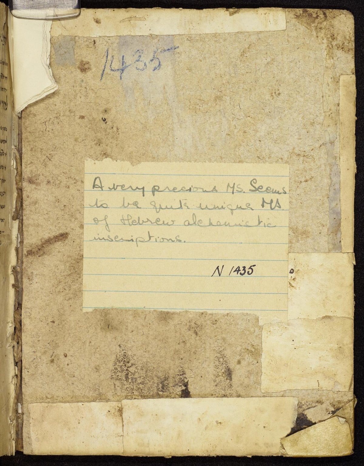 Alchemical prescriptions (Gaster Hebrew MS 1435)