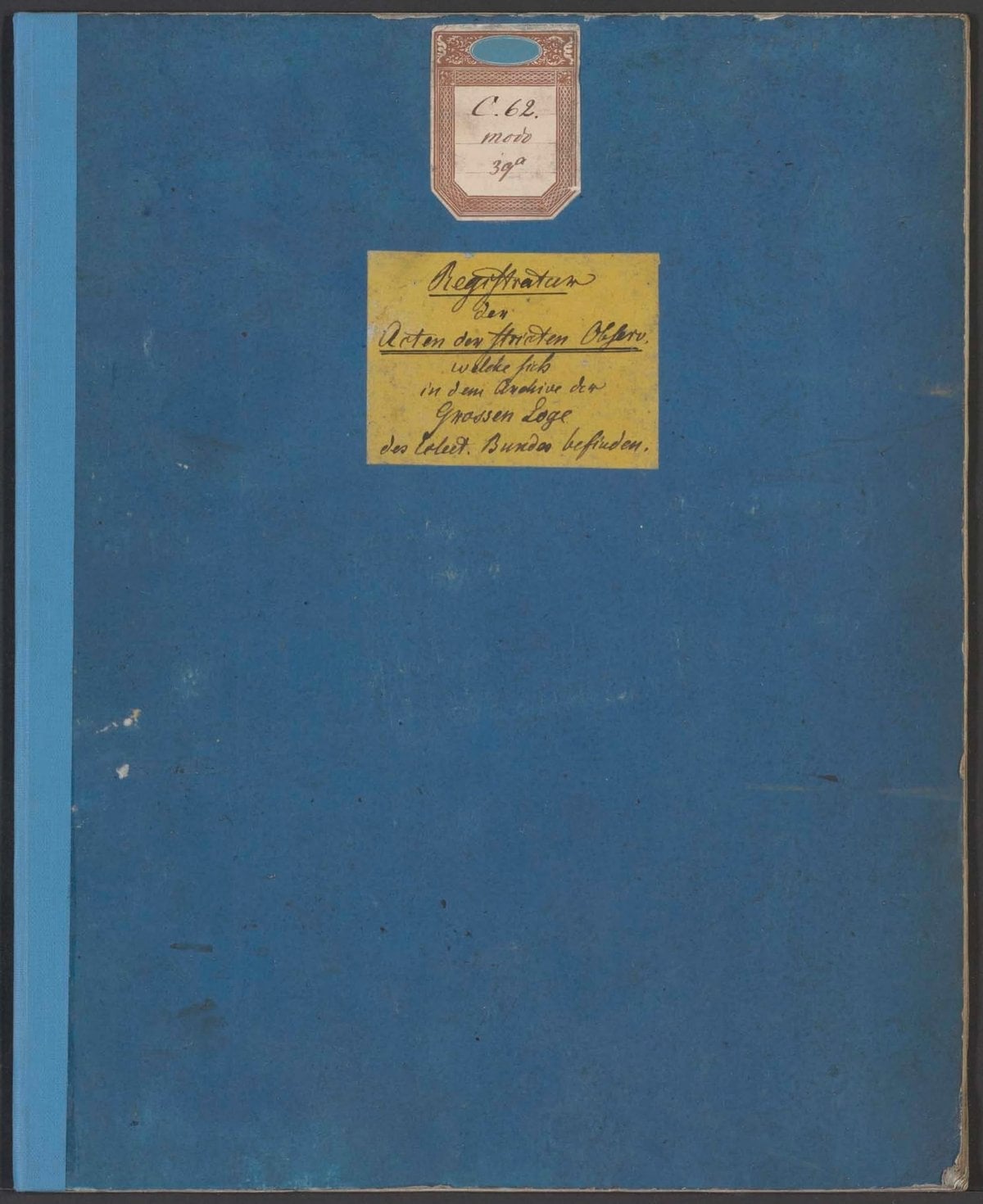 Extract from the Records of the Strict Observance in the Archives of the Eclectic Grand Lodge