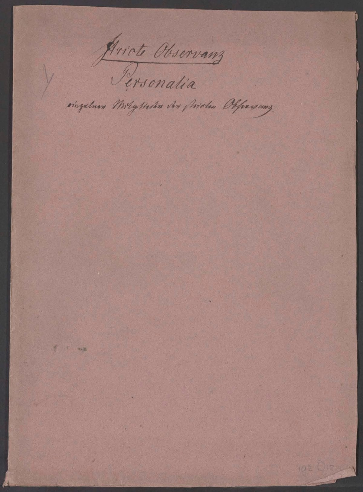 Strict Observance: Seventh Province