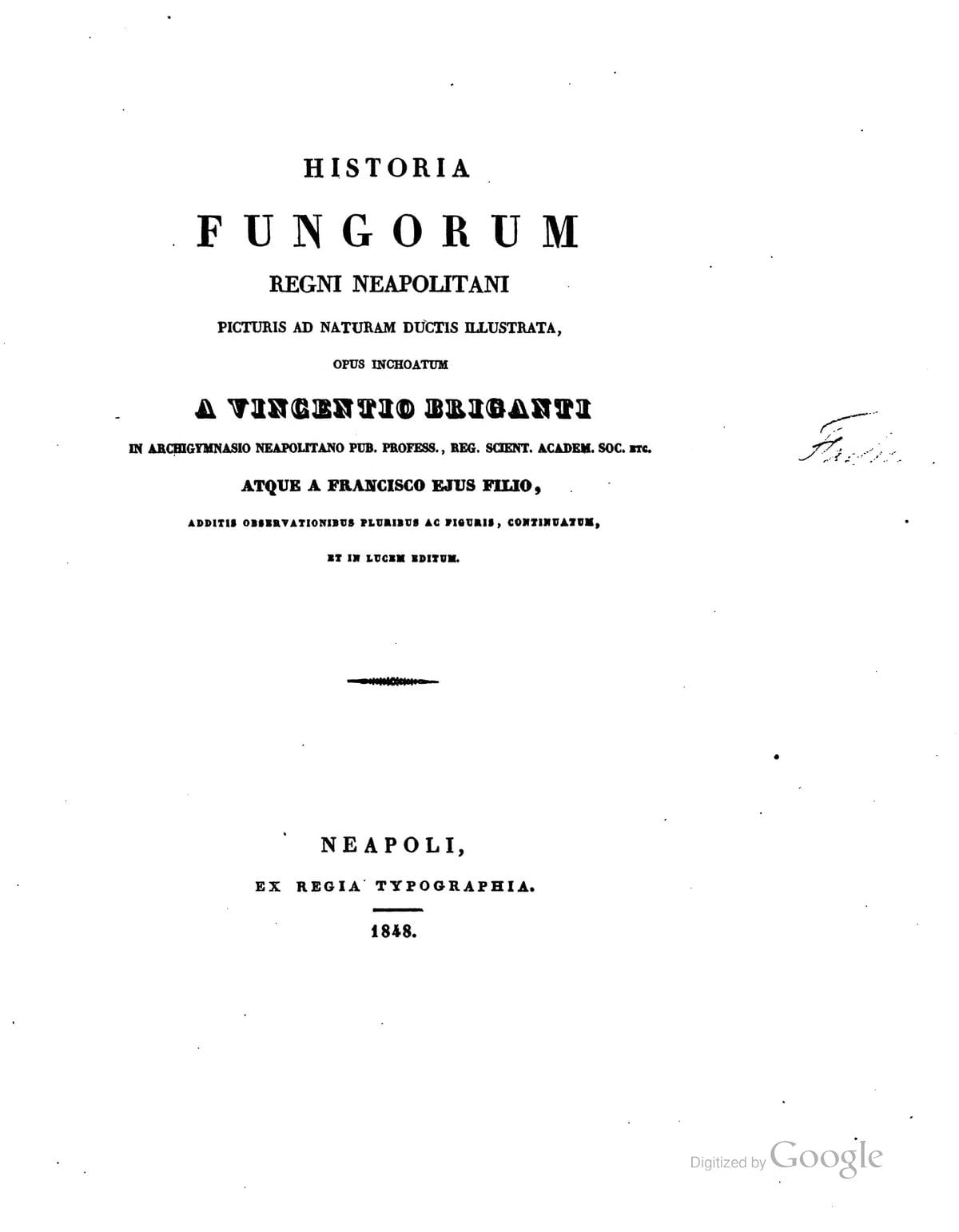 History of the Fungi of the Kingdom of Naples