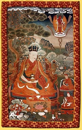 14th Karmapa with disciples