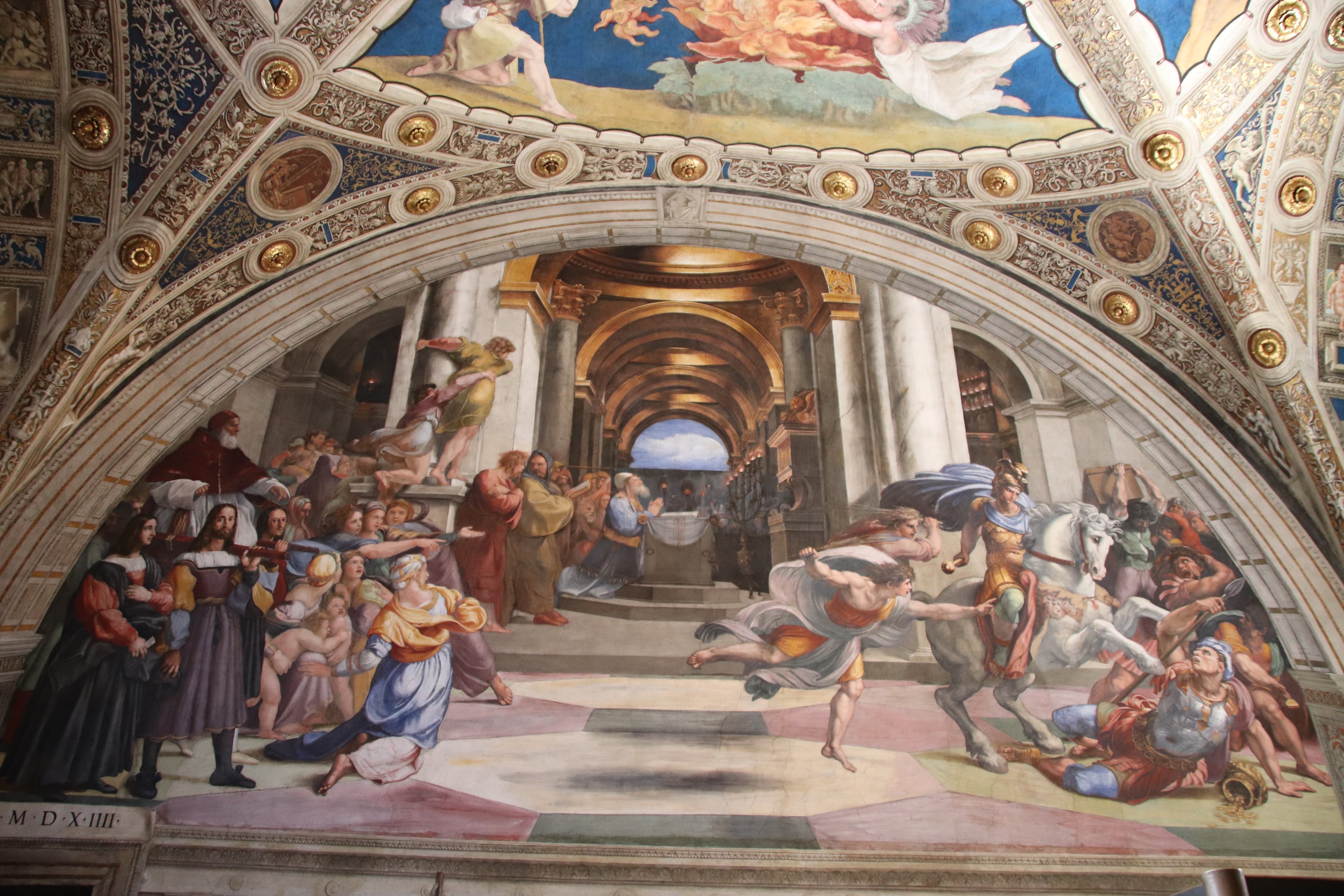 "Expulsion of Heliodorus from the Temple" by Raphael, Raphael Rooms, Vatican Museum (48466176181)