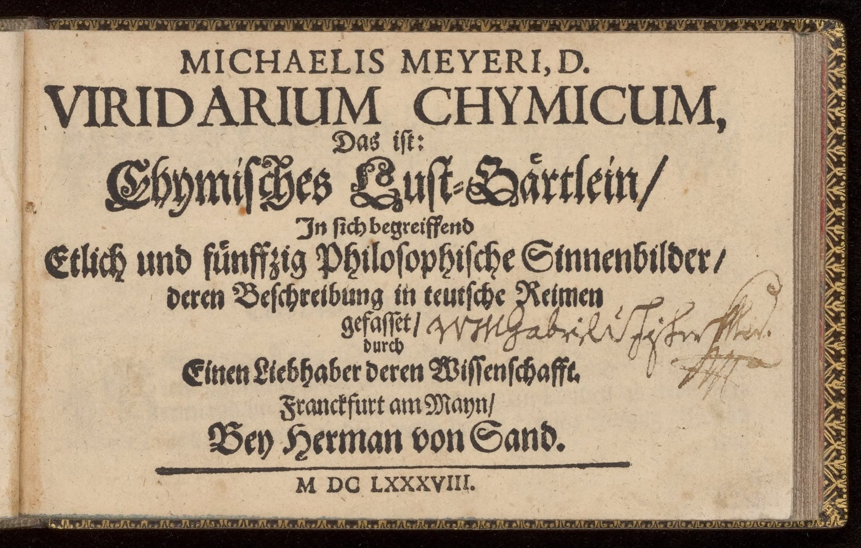 Viridarium chymicum, das ist: Chymisches Lust-Gärtlein