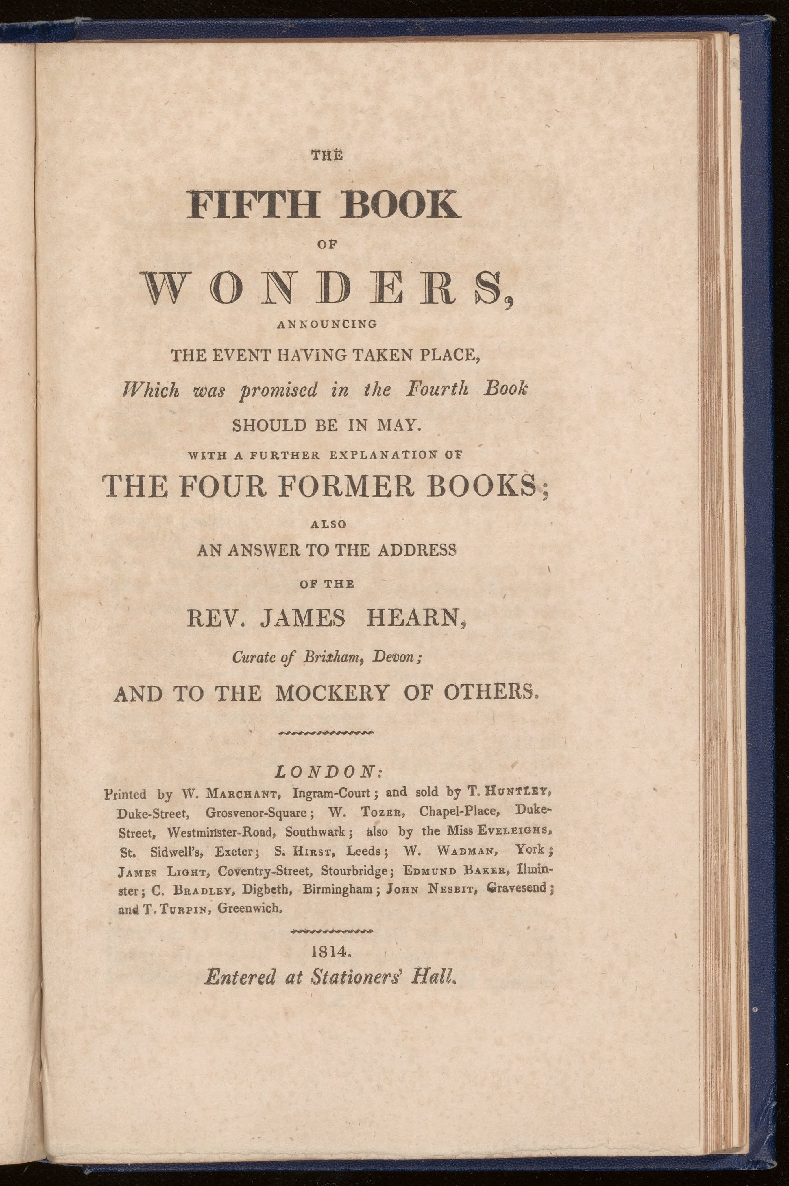 The fifth book of wonders