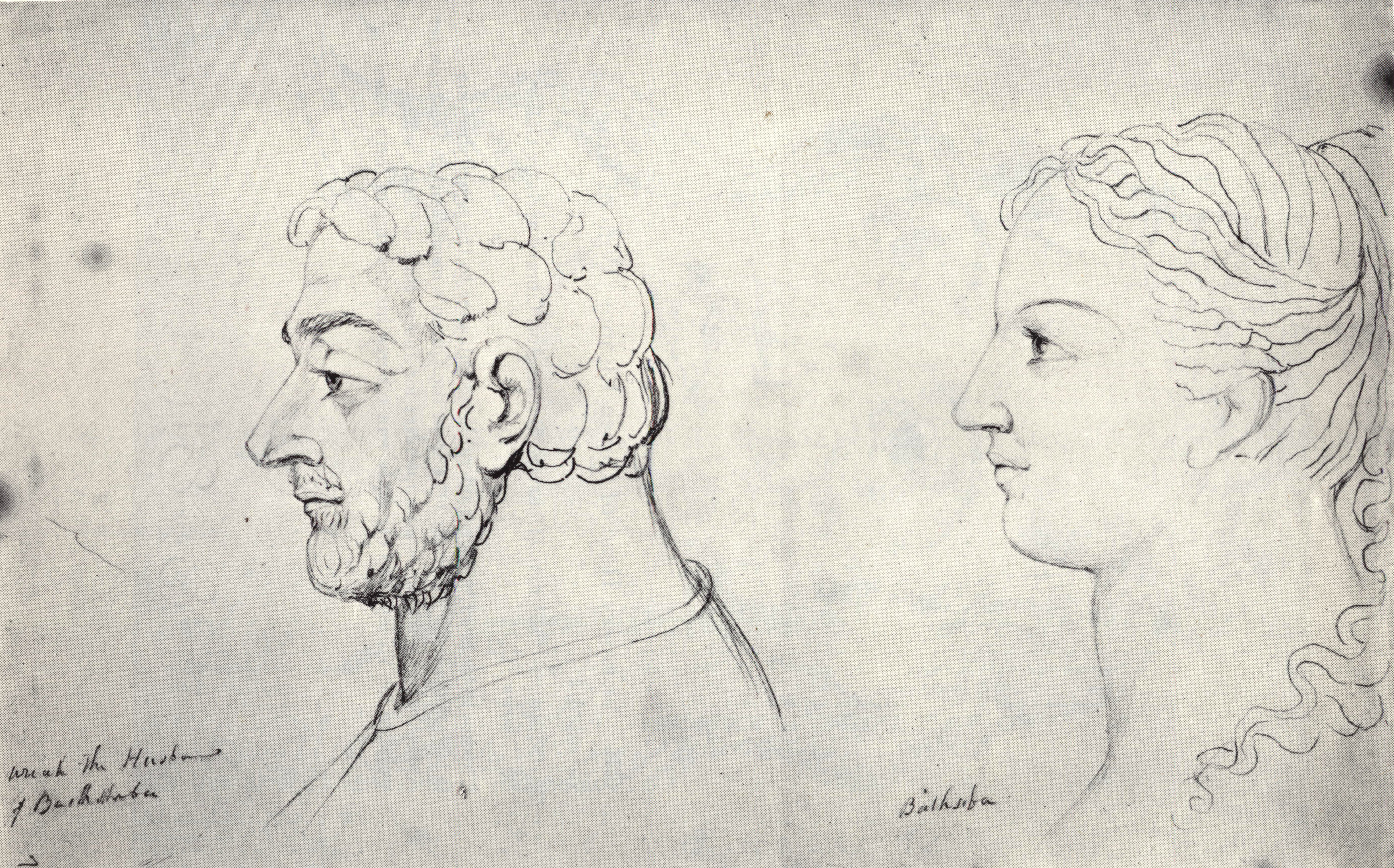 William Blake, Visionary Heads of Uriah and Bathsheba