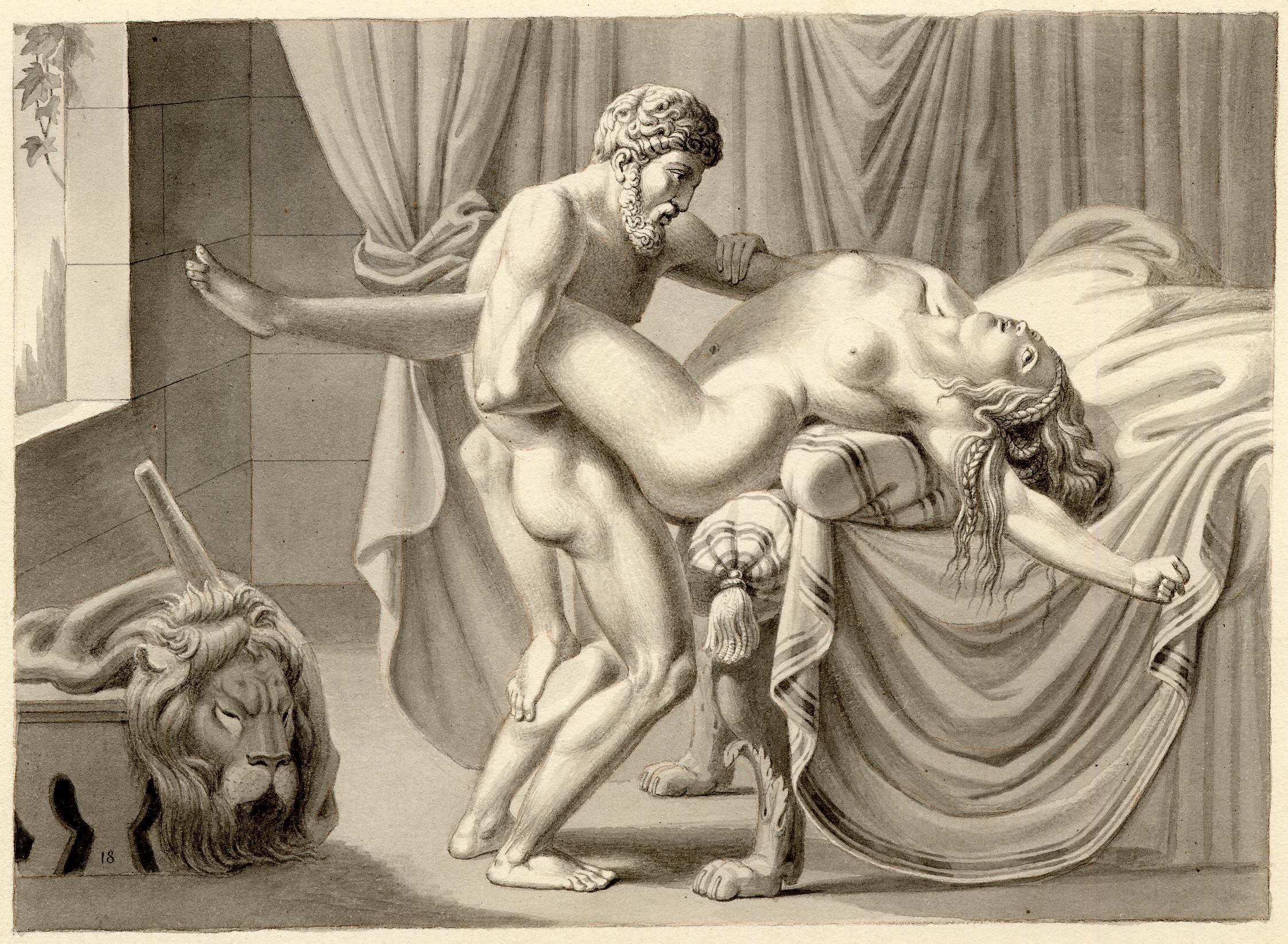I modi, Plate 18: Erotic Scene