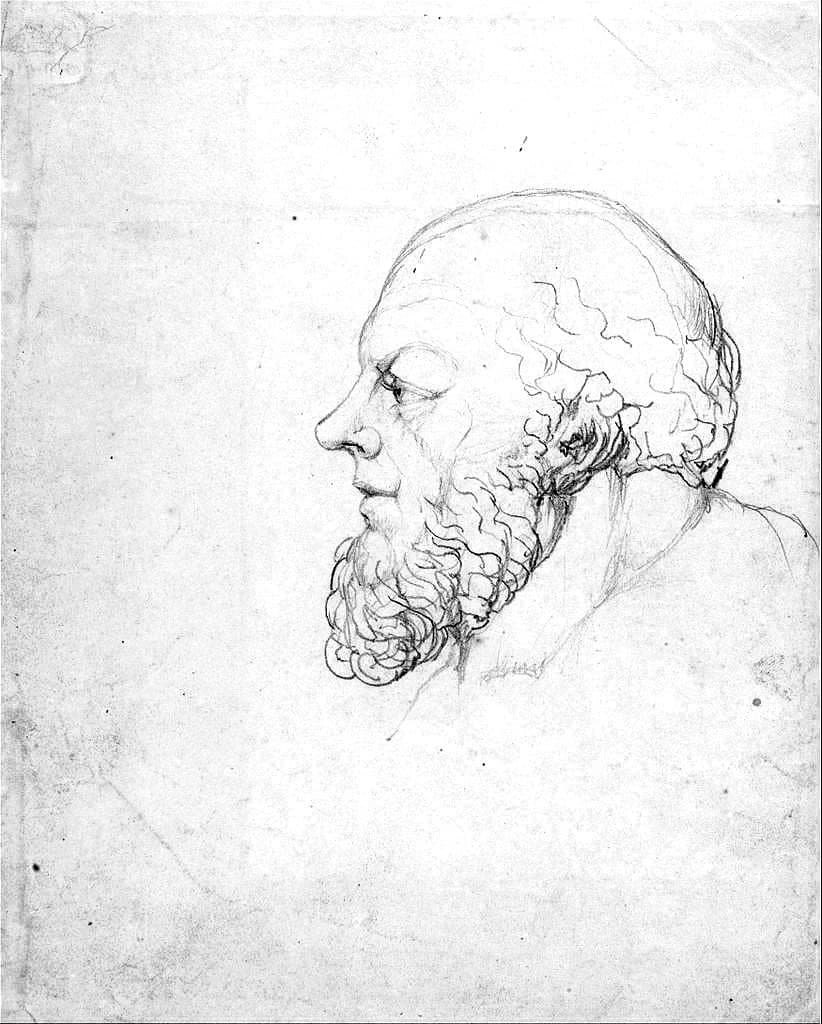 William Blake - Socrates, a Visionary Head-bw