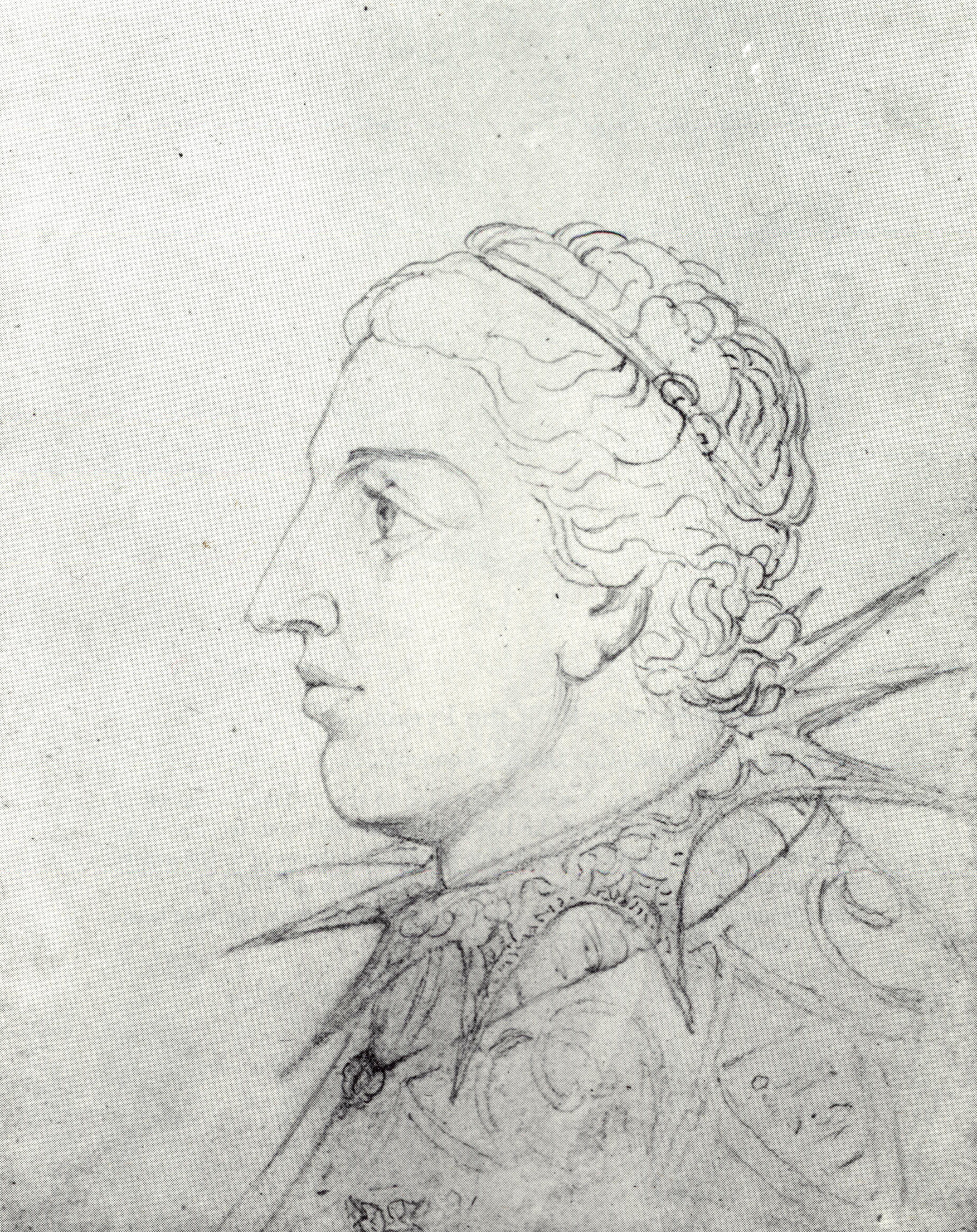 William Blake, Visionary Head of Edward VI with a spiky collar