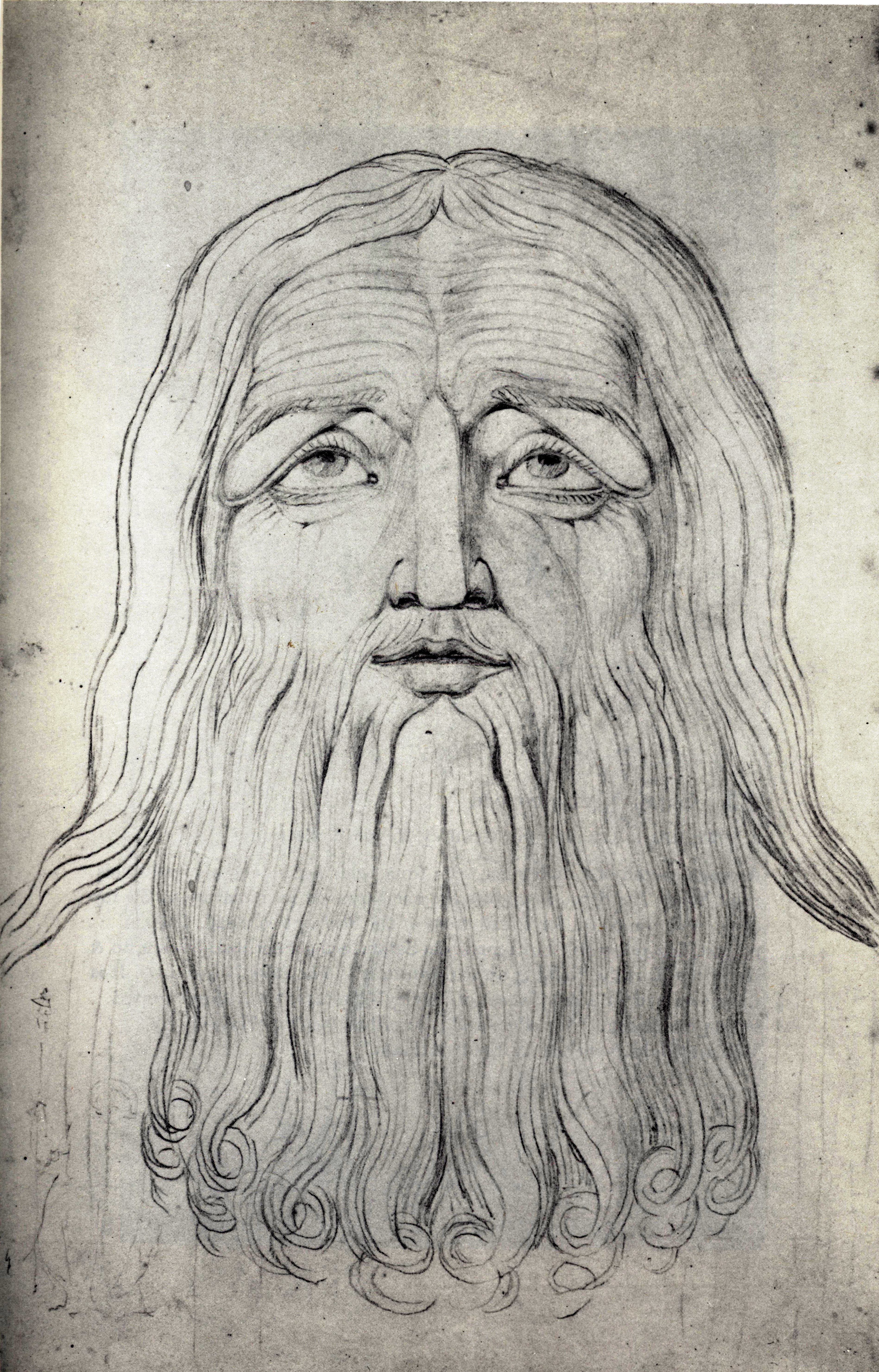 William Blake Head of Job c1823 260x200mm-contrast