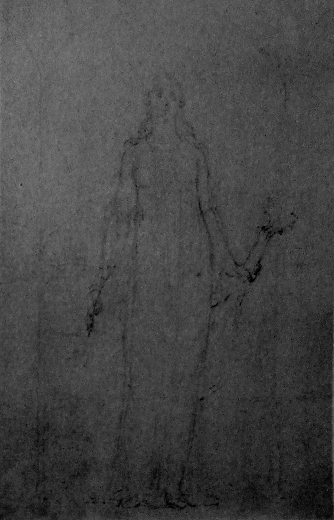 William Blake - The Lute Player, Butlin 760 recto, c1819-20, 195x120mm - Untraced since 1959