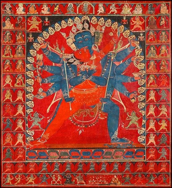'Paramasukha Cakrasamvara' from Central Tibet circa 1400, distemper on cloth