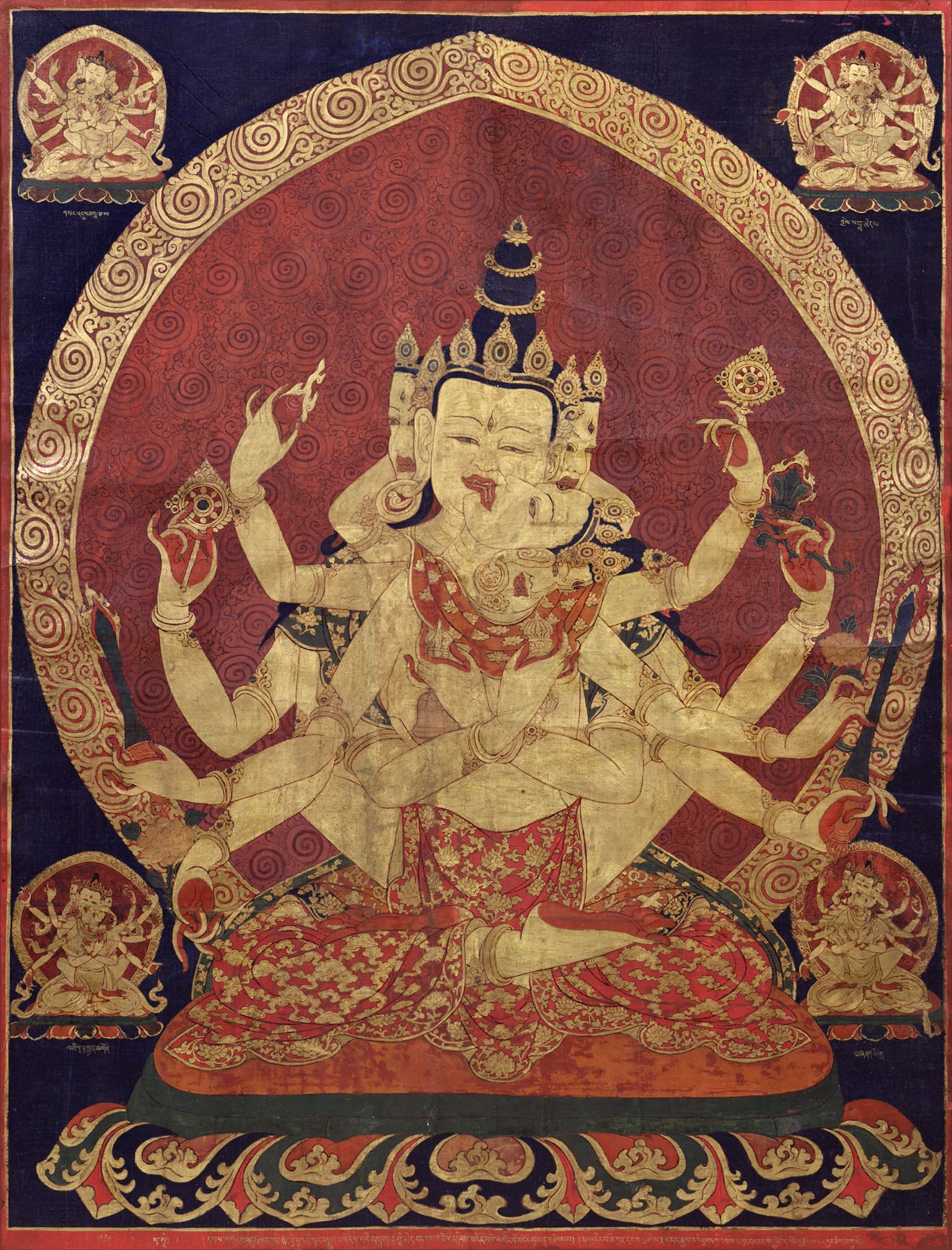 17th century Central Tibeten thanka of Guhyasamaja Akshobhyavajra, Rubin Museum of Art edit